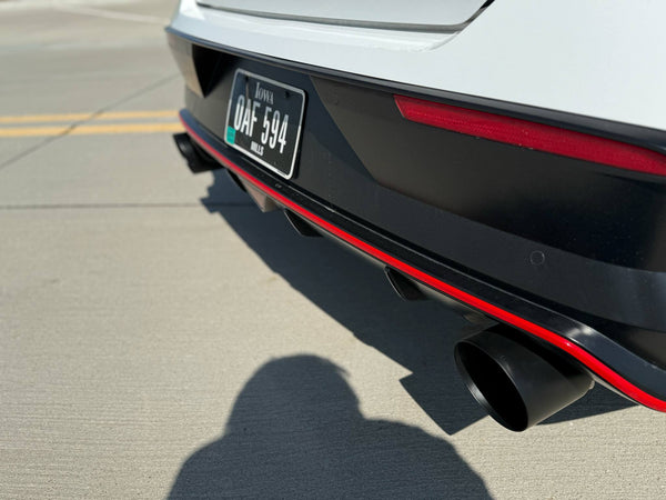 whoosh motorsports Black Coated Stainless Steel clamp-on exhaust tips  2022-2025 Elantra N