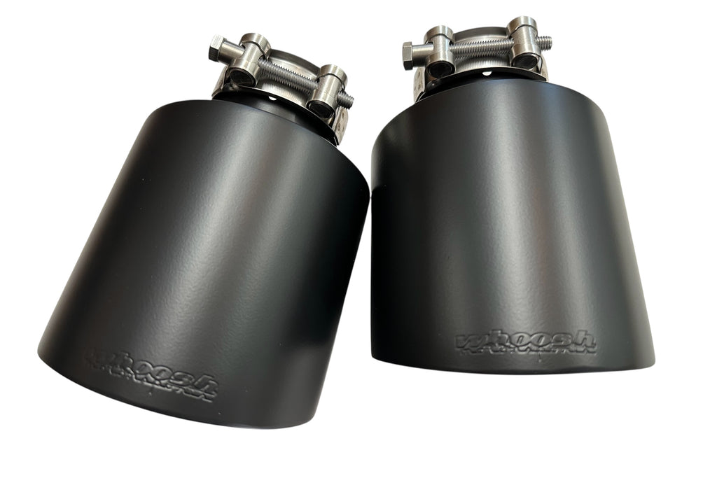 whoosh motorsports Black Coated Stainless Steel clamp-on exhaust tips  2022-2025 Elantra N