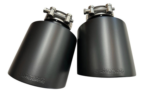 whoosh motorsports Black Coated Stainless Steel clamp-on exhaust tips  2022-2025 Elantra N