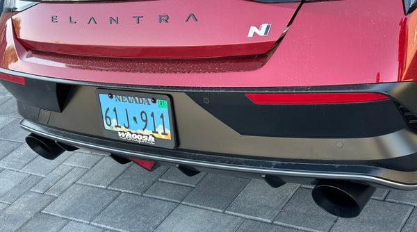 whoosh motorsports Black Coated Stainless Steel clamp-on exhaust tips  2022-2025 Elantra N