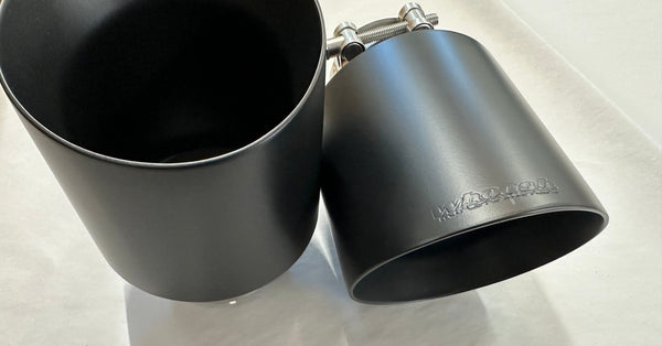 whoosh motorsports Black Coated Stainless Steel clamp-on exhaust tips  2022-2025 Elantra N