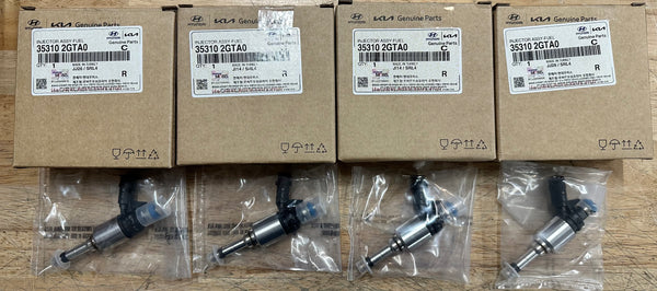Hyundai +8% flow injector SET of 4 w/install kit  (35310 2GTA0) Fits Hyundai N Vehicles
