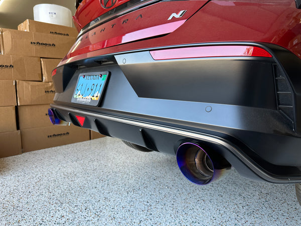 whoosh motorsports Titanium clamp-on exhaust tips  2022-2025 Elantra N