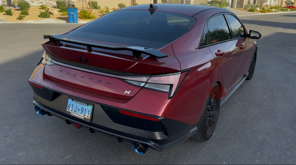 whoosh motorsports Titanium clamp-on exhaust tips  2022-2025 Elantra N