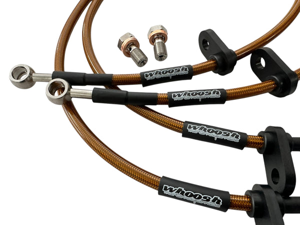 whoosh motorsports Stainless Steel Braided Brake Line Kit 2014-2019 Fiesta ST