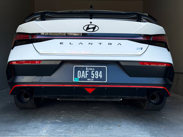 whoosh motorsports Black Coated Stainless Steel clamp-on exhaust tips  2022-2025 Elantra N