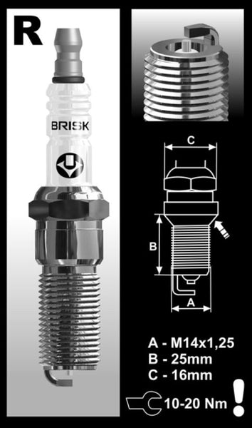 Brisk Silver Racing Spark Plug Set (4 pcs) 2014-2019 Fiesta ST *FREE SHIPPING*