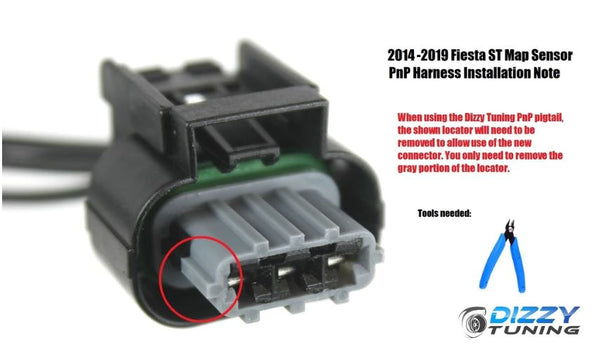 Dizzy Tuning MAP Sensor adapter for high boost applications 2014+ Fiesta ST