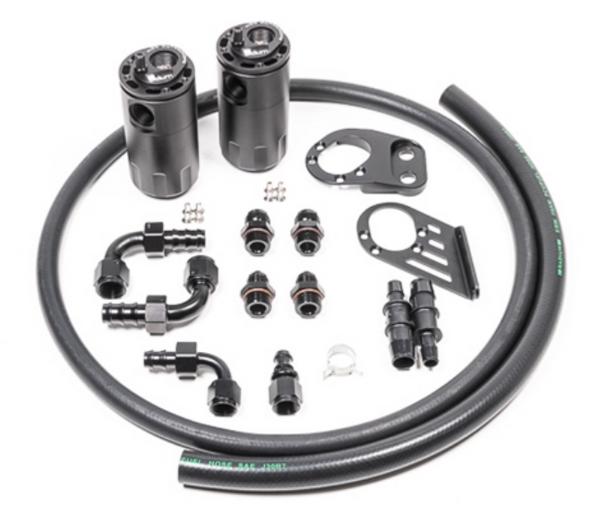Radium Auto Dual Oil Catch Can Kit Ford Fiesta ST 2014+ (PCV & Crankcase w/Fluid Lock)