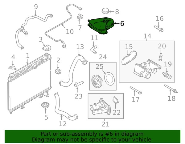 Ford OEM Engine Coolant Reservoir  2014-2019 Fiesta ST