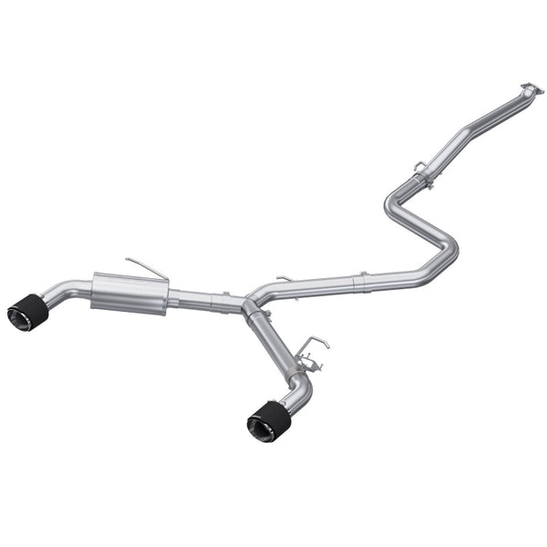 MBRP T304 Dual Outlet 3in Cat Back Exhaust w/Carbon Fiber Tips  2022+ Elantra N