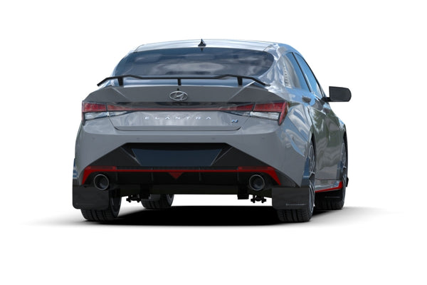 Rally Armor Mud Flap Kit Black w/Grey Logo 2022+ Elantra N *FREE SHIPPING*