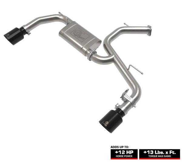 aFe Takeda 3 IN 304 Stainless Steel Axle-Back Exhaust System w/ Black Tips 2022+ Elantra N