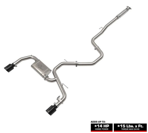 aFe Takeda 3" 304 Stainless Steel Cat-Back Exhaust System w/ Black Tips 2022+ Elantra N