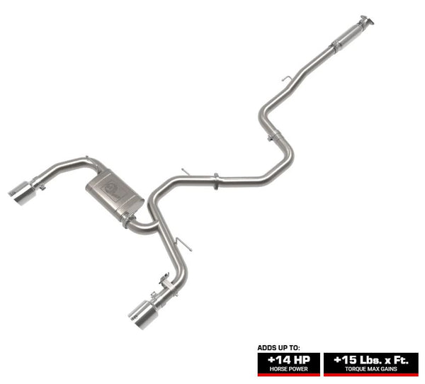 aFe Takeda 3" 304 Stainless Steel Cat-Back Exhaust System w/ Polished Tips 2022+ Elantra N