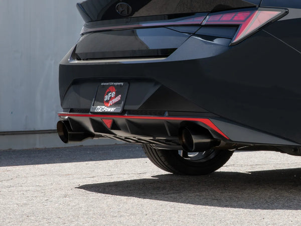 aFe Takeda 3" 304 Stainless Steel Cat-Back Exhaust System w/ Black Tips 2022+ Elantra N