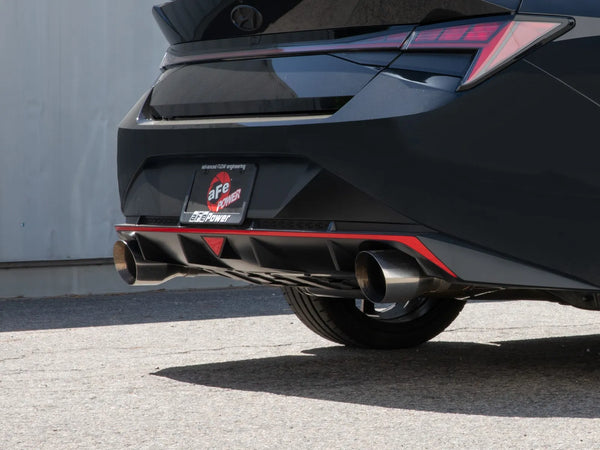 aFe Takeda 3 IN 304 Stainless Steel Axle-Back Exhaust System w/ Polished Tips 2022+ Elantra N