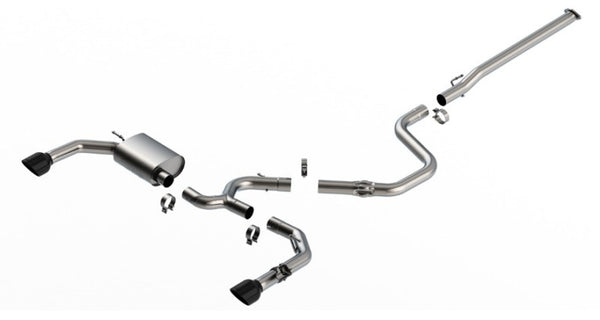 Borla ATAK Catback Exhaust w/Black Chrome Tips  2022+ Elantra N