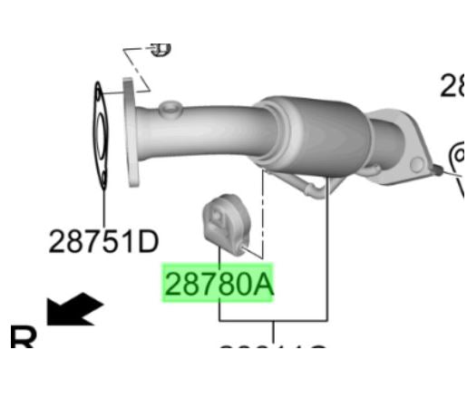 OEM Hyundai Replacement Exhaust Hanger for Downpipe 2022+ Elantra N