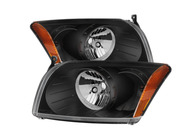 2007 and up Xtune Dodge Caliber Crystal Headlights -Black *FREE SHIPPING*