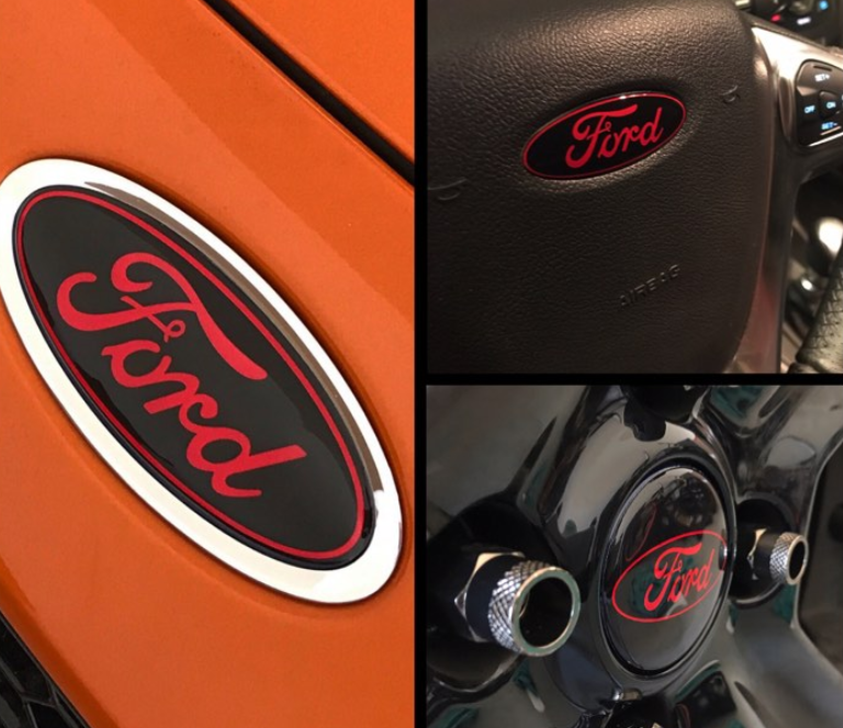Gel Badge Kit F&R Emblems + Steering wheel 2014-2019 Fiesta ST *3 Piece & 7 Piece kits*