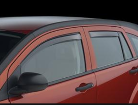 WeatherTech 07+ Dodge Caliber Front and Rear Side Window Deflectors - Dark Smoke
